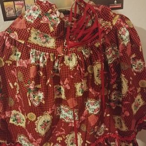 High Waisted Bodyline Lolita Skirt (L260)